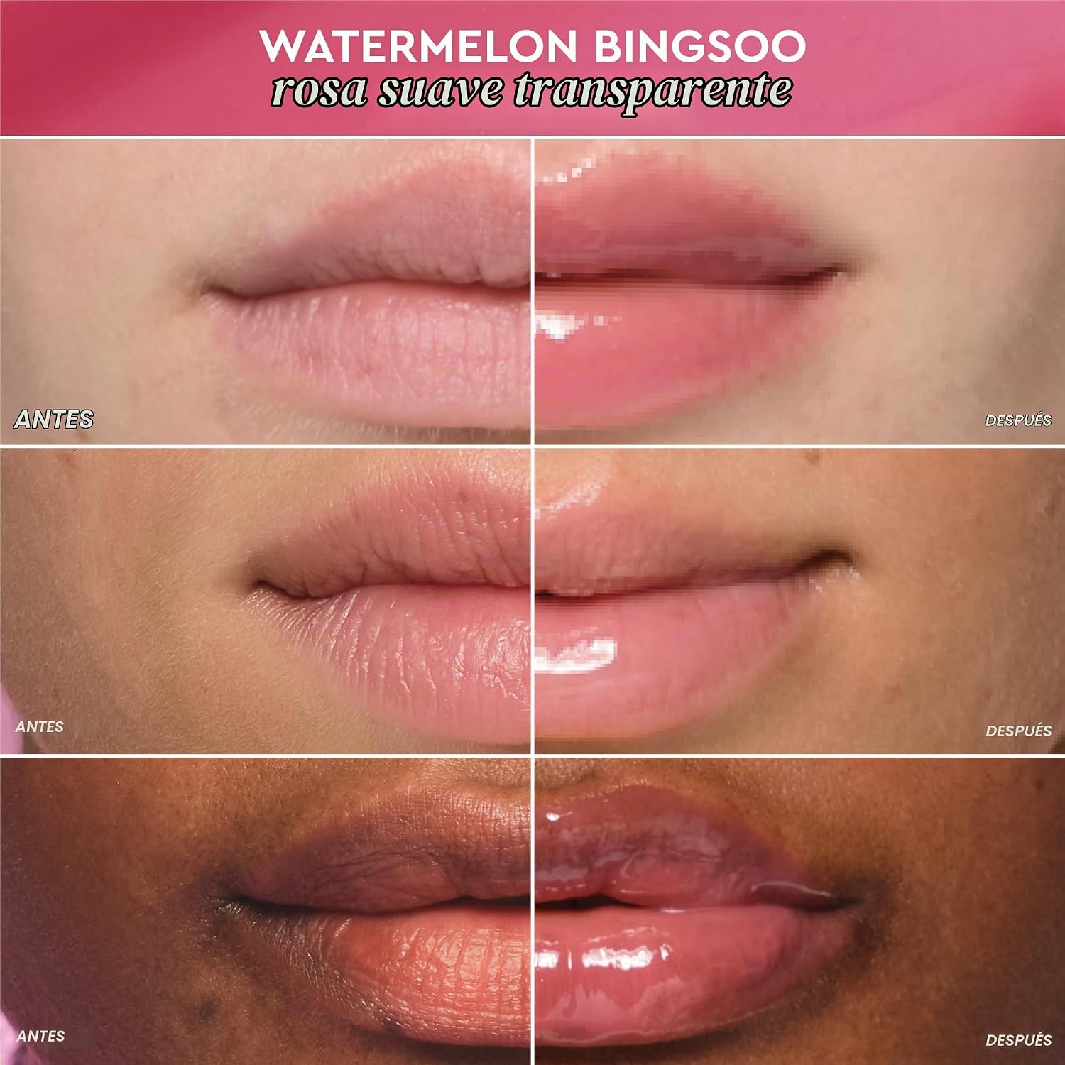 BRILLO GLOW RECIPE TRATAMIENTO LABIAL GLASS BALM - BĂLSAMO LABIAL E HIDRATANTE DE 12 HORAS CON ĂCIDO HIALURĂNICO - 5