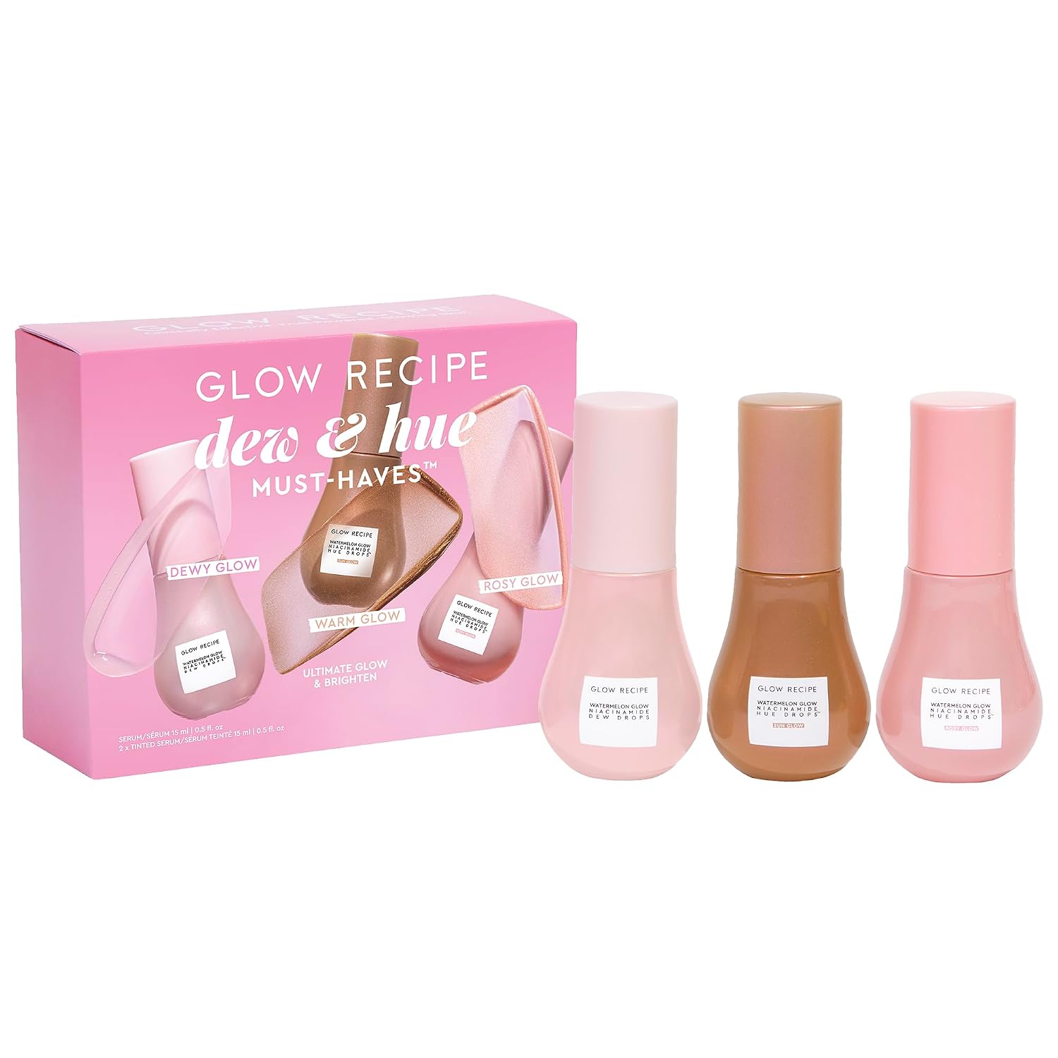 BRILLO GLOW RECIPE KIT DE MAQUILLAJE SET DE CUIDADO DE LA PIEL, DEW Y HUES IMPRESCINDIBLES KIT DE MAQUILLAJE SET DE REGALO - 1