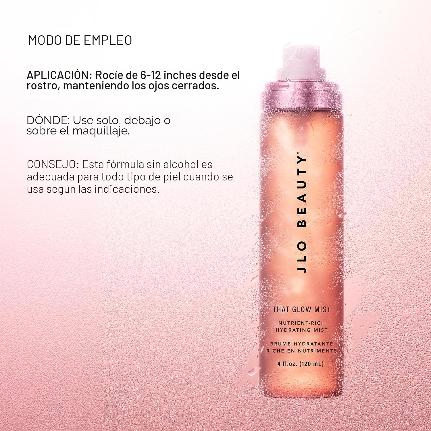 JLO BEAUTY THAT BRILLO GLOW - NIACINAMIDA, ESPRAY HIDRATANTE FACIAL Y FIJADOR, 4 ONZAS - 4