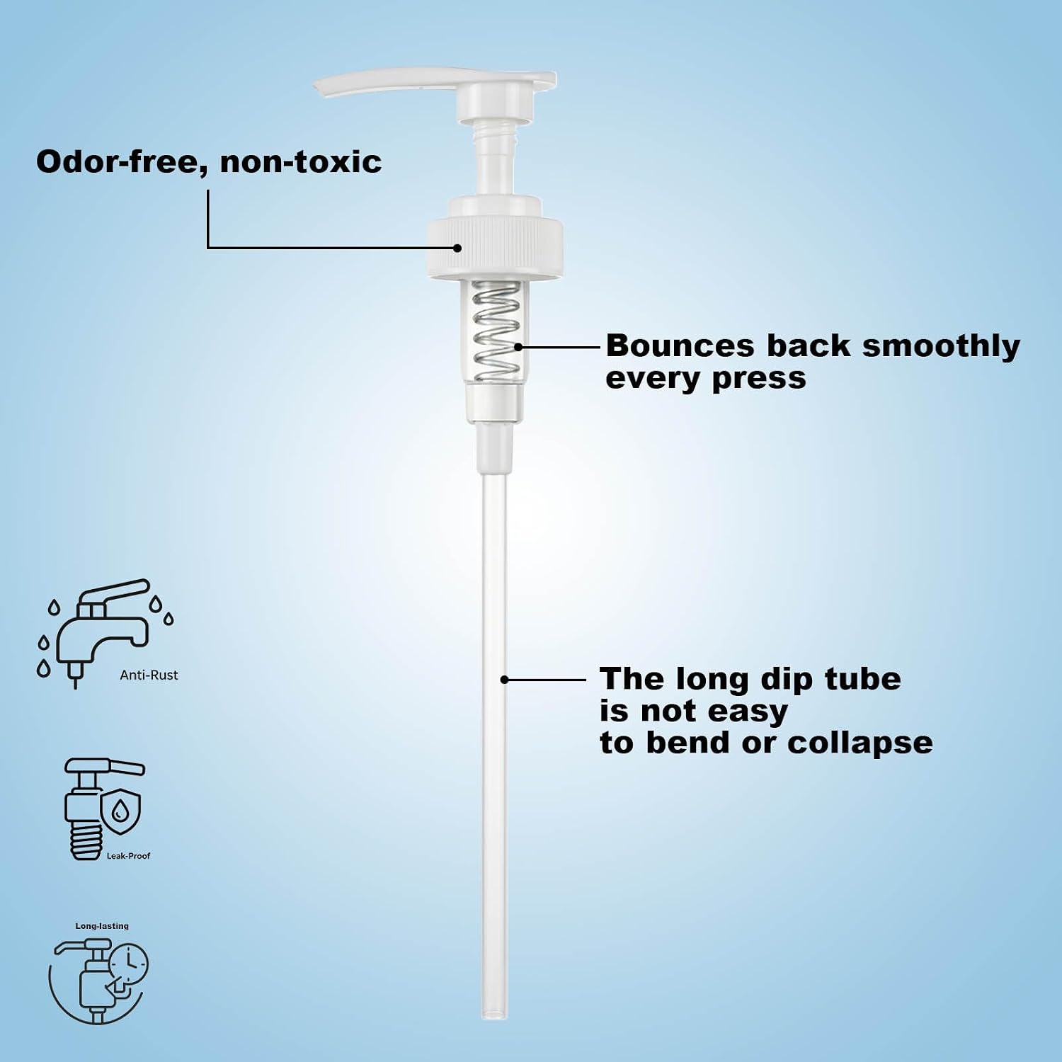 BOMBA DE CHAMPÚ Y ACONDICIONADOR COMPATIBLE CON BOTELLAS AMIKA DE 1 LITRO / 33.8 ONZAS LÍQUIDAS, BOMBA DISPENSADORA - 6