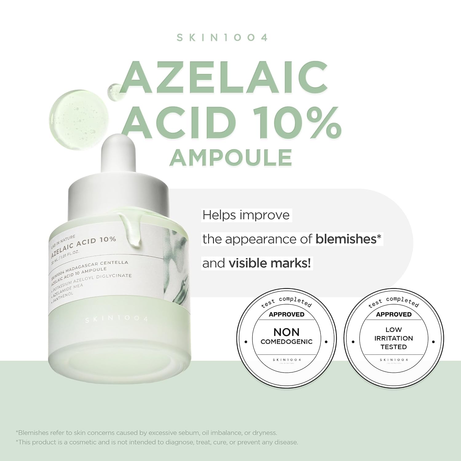 SKIN1004 AMPOLLA DE ÁCIDO AZELAICO AL 10%, SUERO FACIAL HIDRATANTE PARA PIEL PROPENSA A MANCHAS E IRRITADA, CUIDADO CALMANTE - 2