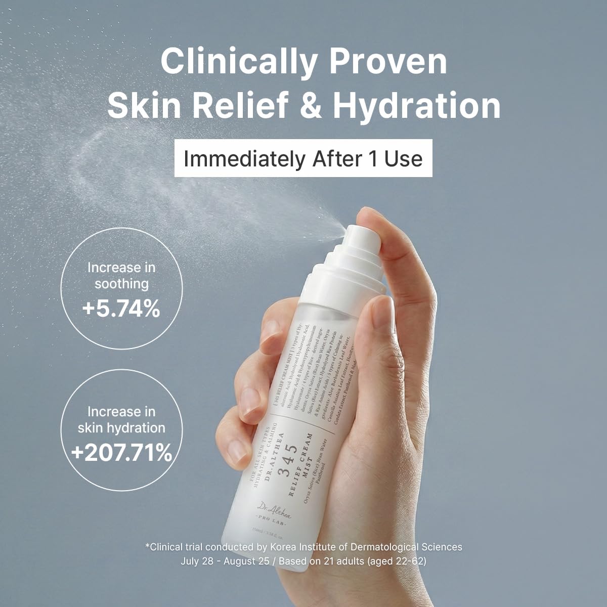 DR.ALTHEA 345 RELIEF CREMA Y MIST DUO, JUEGO DE CUIDADO DE LA PIEL VEGANO COREANO - 6