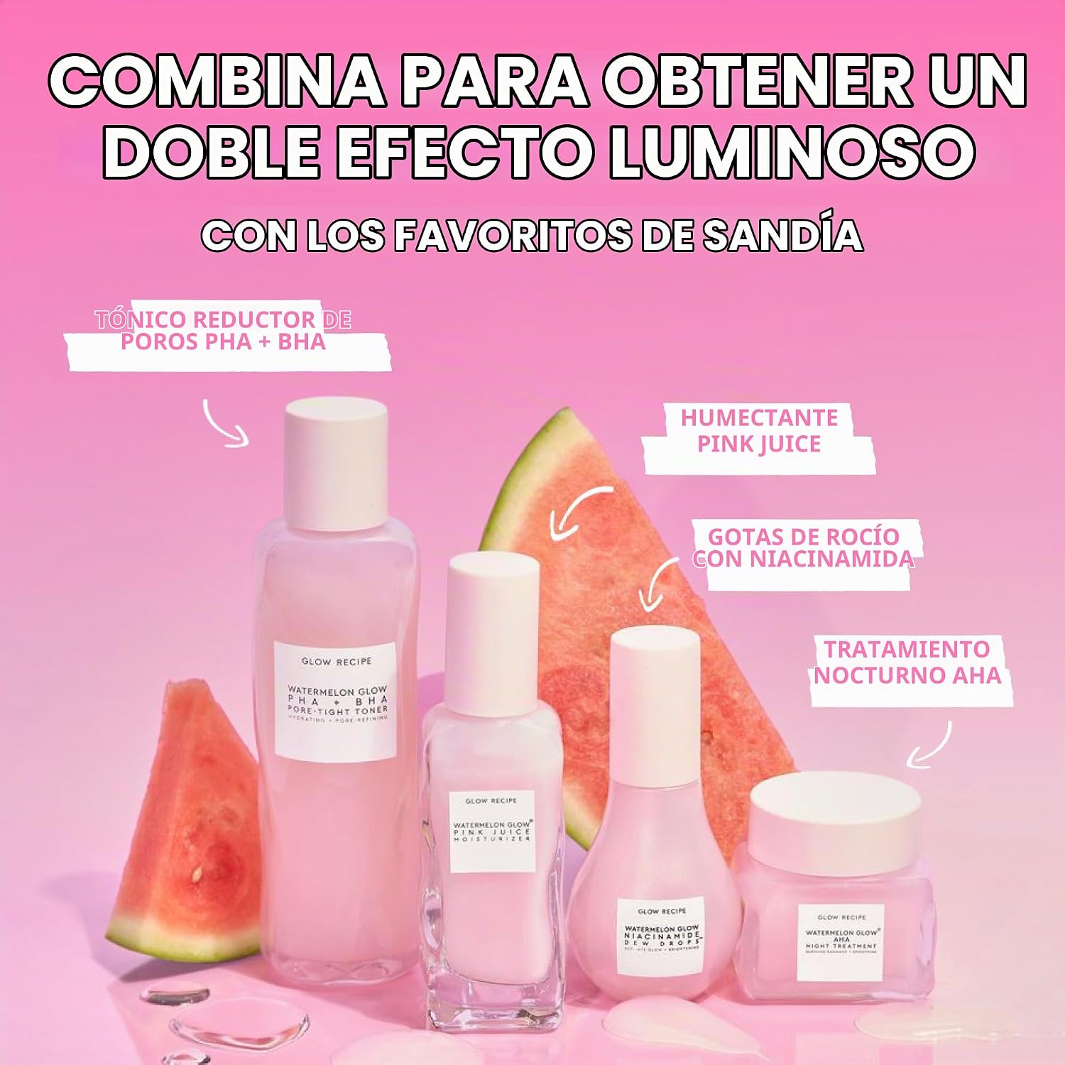 BRILLO GLOW RECIPE TRATAMIENTO NOCTURNO AHA CON BRILLO DE SANDÍA DE TAMAÑO VIAJE, MÁSCARA DE REJUVENECIMIENTO NOCTURNO - 5
