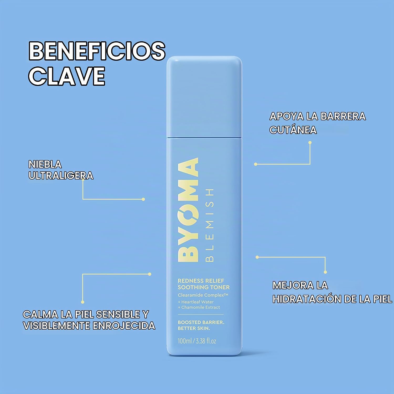 BYOMA TÓNICO CALMANTE PARA ALIVIAR EL ENROJECIMIENTO DE MANCHAS - 3