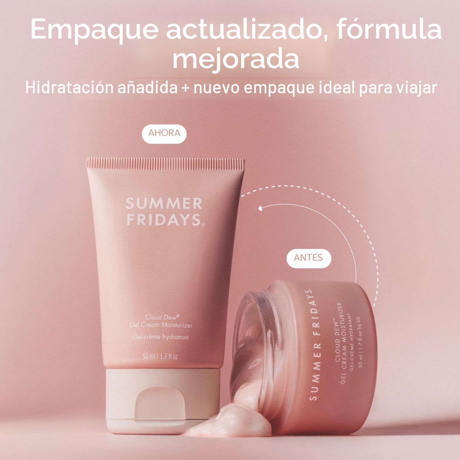 SUMMER FRIDAYS CLOUD DEW GEL CREMA CREMA HIDRATANTE FACIAL HIDRATANTE FACIAL LIGERO CON ÁCIDO HIALURÓNICO, AGUA DE COCO, - 2
