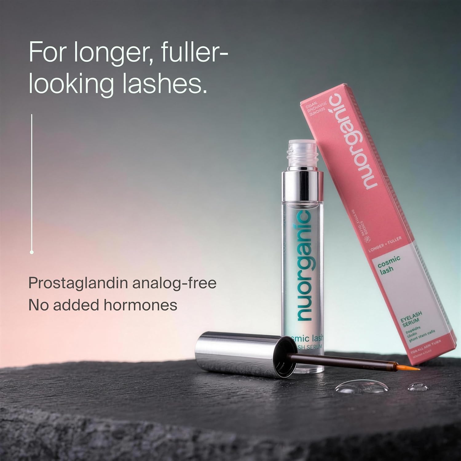 NUORGANIC COSMIC LASH - SUERO DE CRECIMIENTO DE PESTAÑAS, SIN PROSTAGLANDINAS, 0.3 FL OZ XL - 2