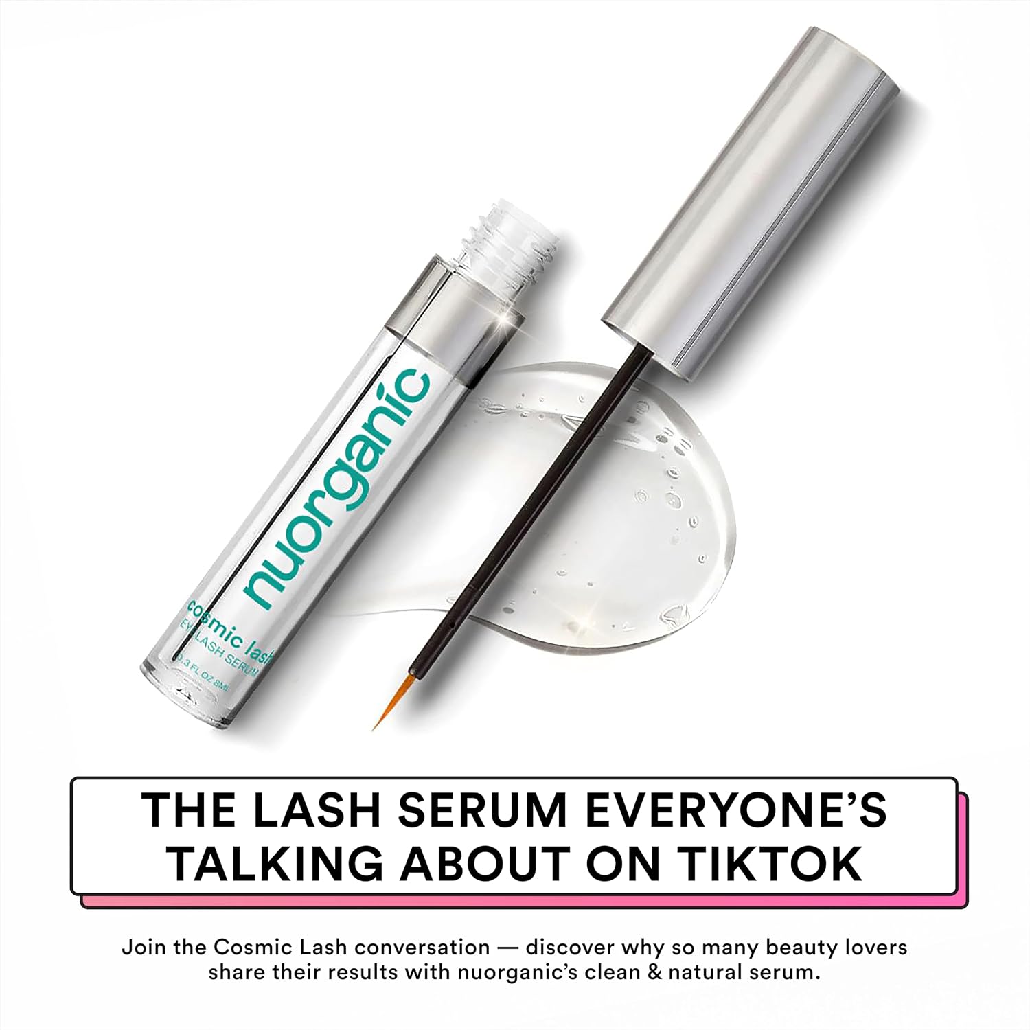 NUORGANIC COSMIC LASH - SUERO DE CRECIMIENTO DE PESTAÑAS, SIN PROSTAGLANDINAS, 0.3 FL OZ XL - 4