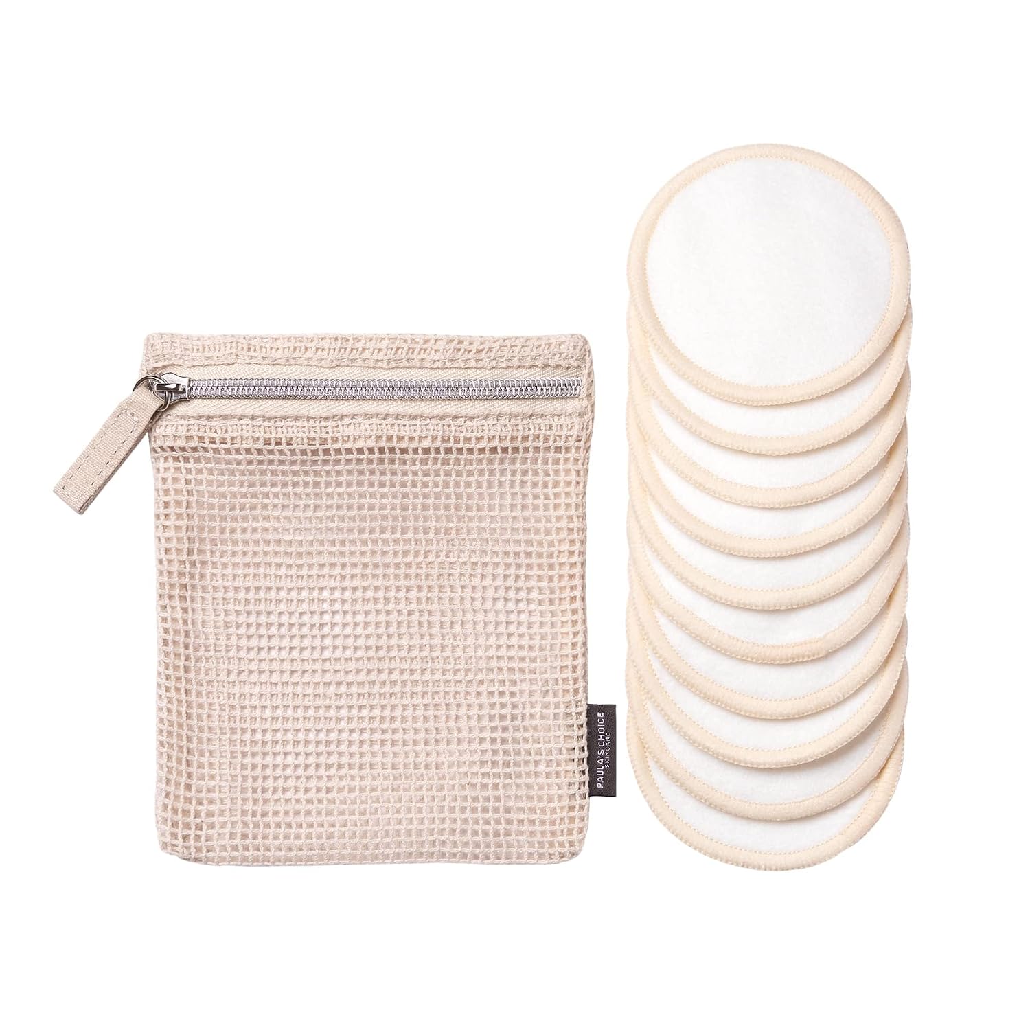 PAULA S CHOICE ALMOHADILLAS DESMAQUILLANTES REUTILIZABLES, REDONDAS DE ALGODÓN Y BAMBÚ ECOLÓGICAS PARA TÓNER Y EXFOLIANTES, - 1