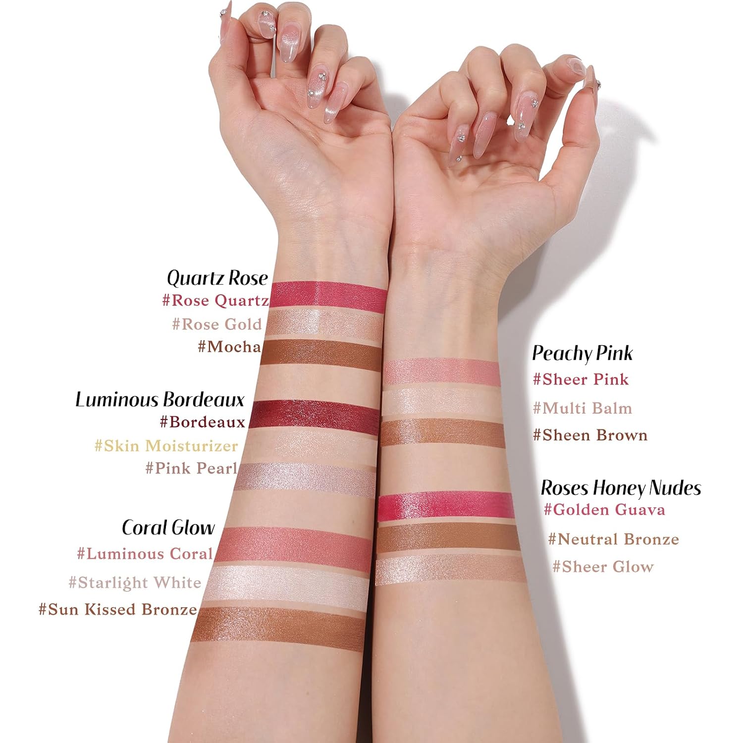 KIMUSE TRÍO DE PALITOS FACIALES, BARRA DE RUBOR CREMA E ILUMINADOR Y BARRA DE CONTORNO PARA ESCULPIR LAS MEJILLAS, TRÍO - 7