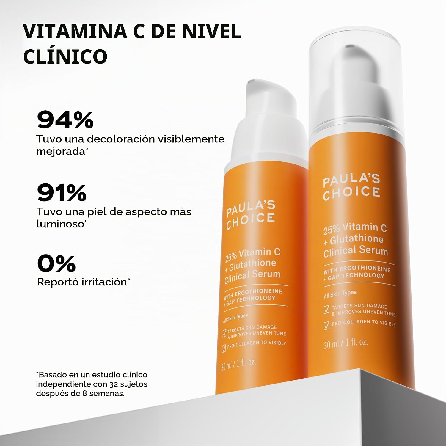PAULA S CHOICE SUERO CON 25% DE VITAMINA C CON GLUTATIÓN Y ANTIOXIDANTES, 1 ONZA LÍQUIDA - 4