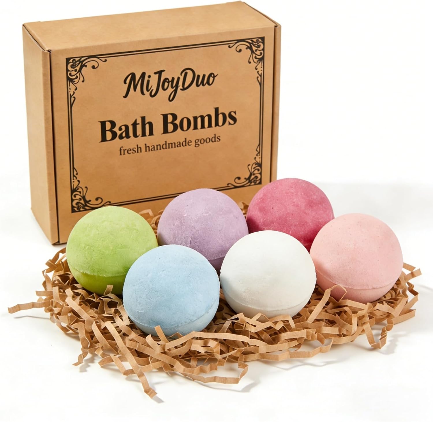 BOMBAS DE BAÑO, PAQUETE DE 6, ACEITE ESENCIAL NATURAL PARA BAÑO, KIT DE MAQUILLAJE SET DE REGALO PARA MUJERES Y FAMILIA - 1