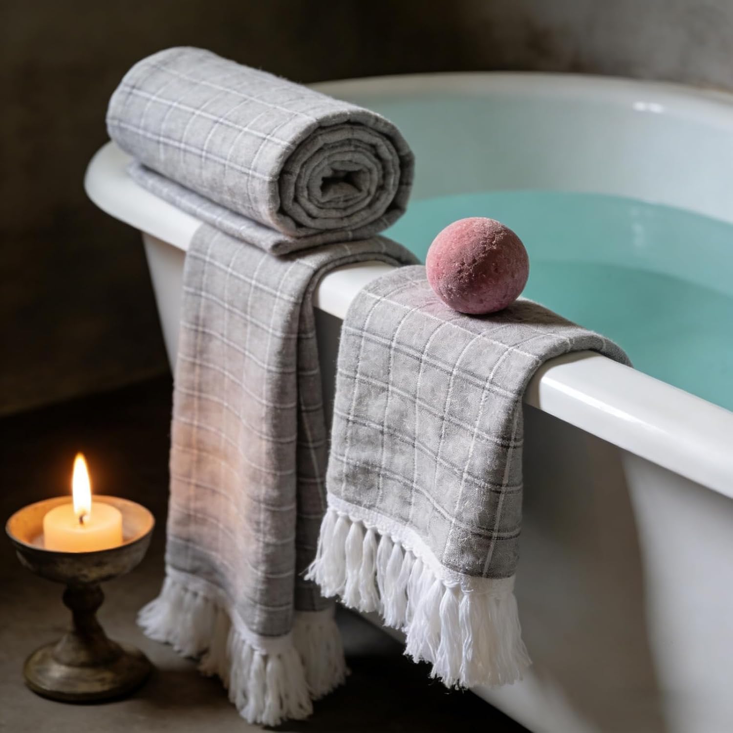 BOMBAS DE BAÑO, PAQUETE DE 6, ACEITE ESENCIAL NATURAL PARA BAÑO, KIT DE MAQUILLAJE SET DE REGALO PARA MUJERES Y FAMILIA - 4