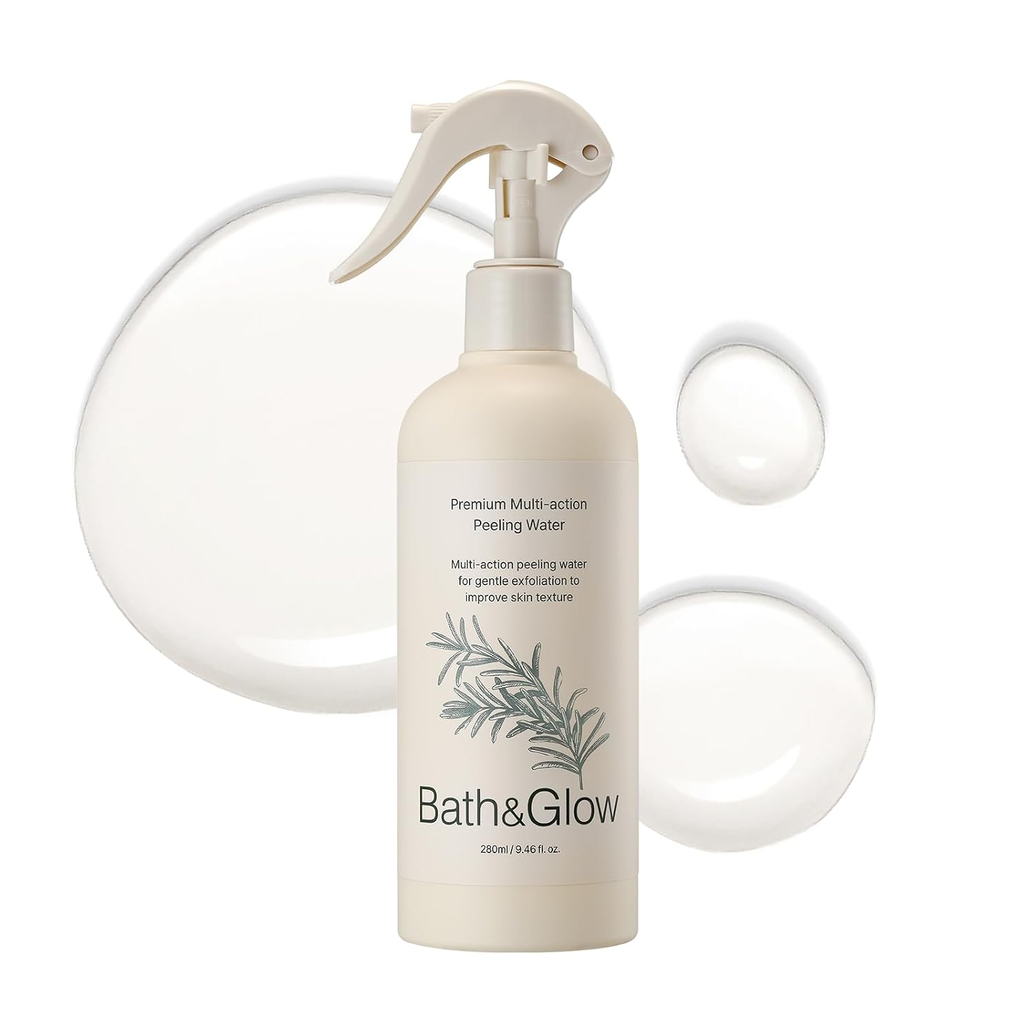 BATH Y BRILLO GLOW - AGUA EXFOLIANTE SUAVE PARA ROSTRO Y CUERPO CON AGUA FRANCESA ONSEN, ELIMINA LAS CÉLULAS MUERTAS - 1