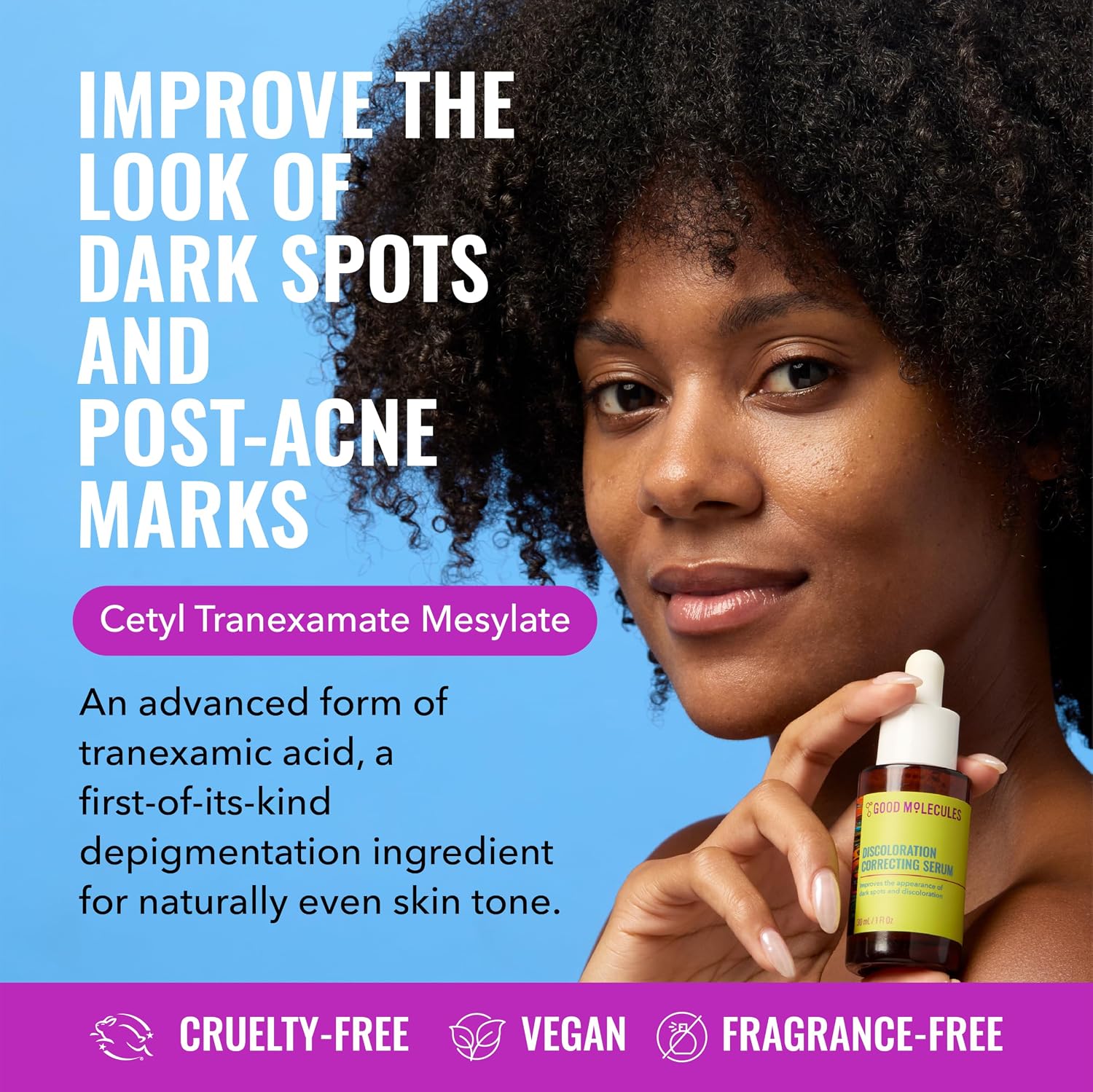GOOD MOLECULES SUERO CORRECTOR DE DECOLORACIÓN - ÁCIDO TRANEXÁMICO Y SUERO DE NIACINAMIDA PARA ATACAR LAS MANCHAS OSCURAS - 2