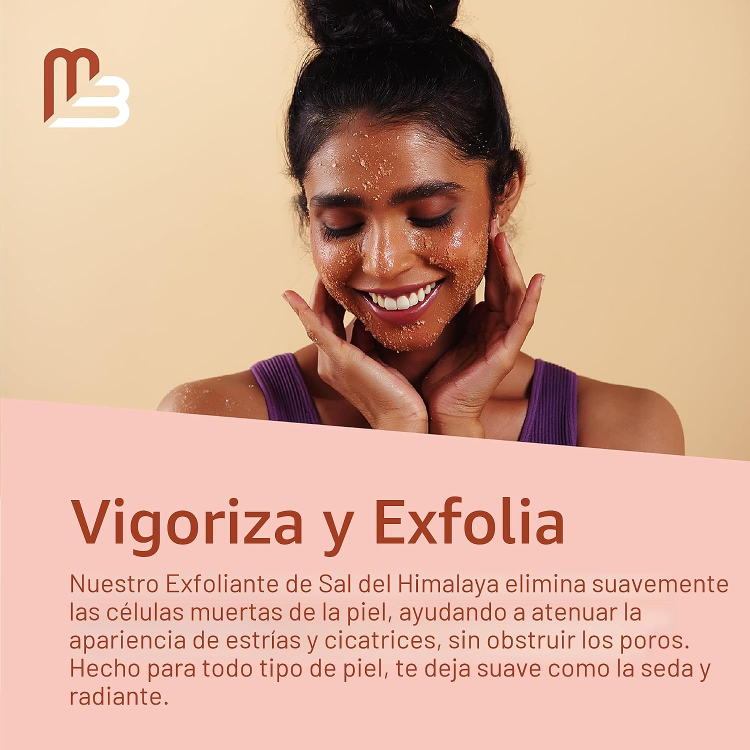 EXFOLIANTE EXFOLIANTE DE SAL DEL HIMALAYA CON COLÁGENO Y CÉLULAS MADRE, 16 ONZAS POR M3 - 4