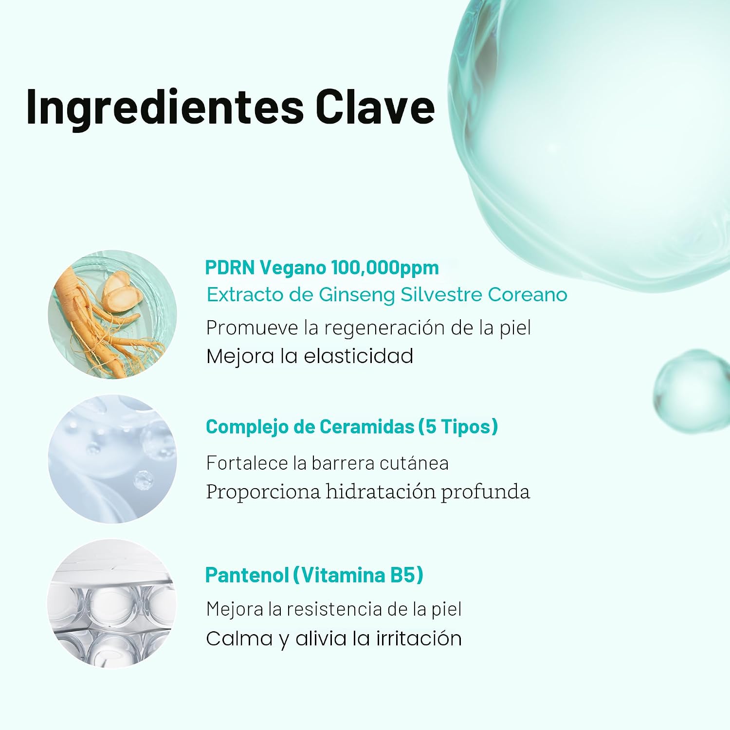 VT COSMETICS PDRN 100 ESENCIA FACIAL, SUERO DE BRILLO INTENSIVO, 100,000 PPM PDRN VEGANO, RESTAURACIÓN DE LA PIEL Y RELLENO, - 3