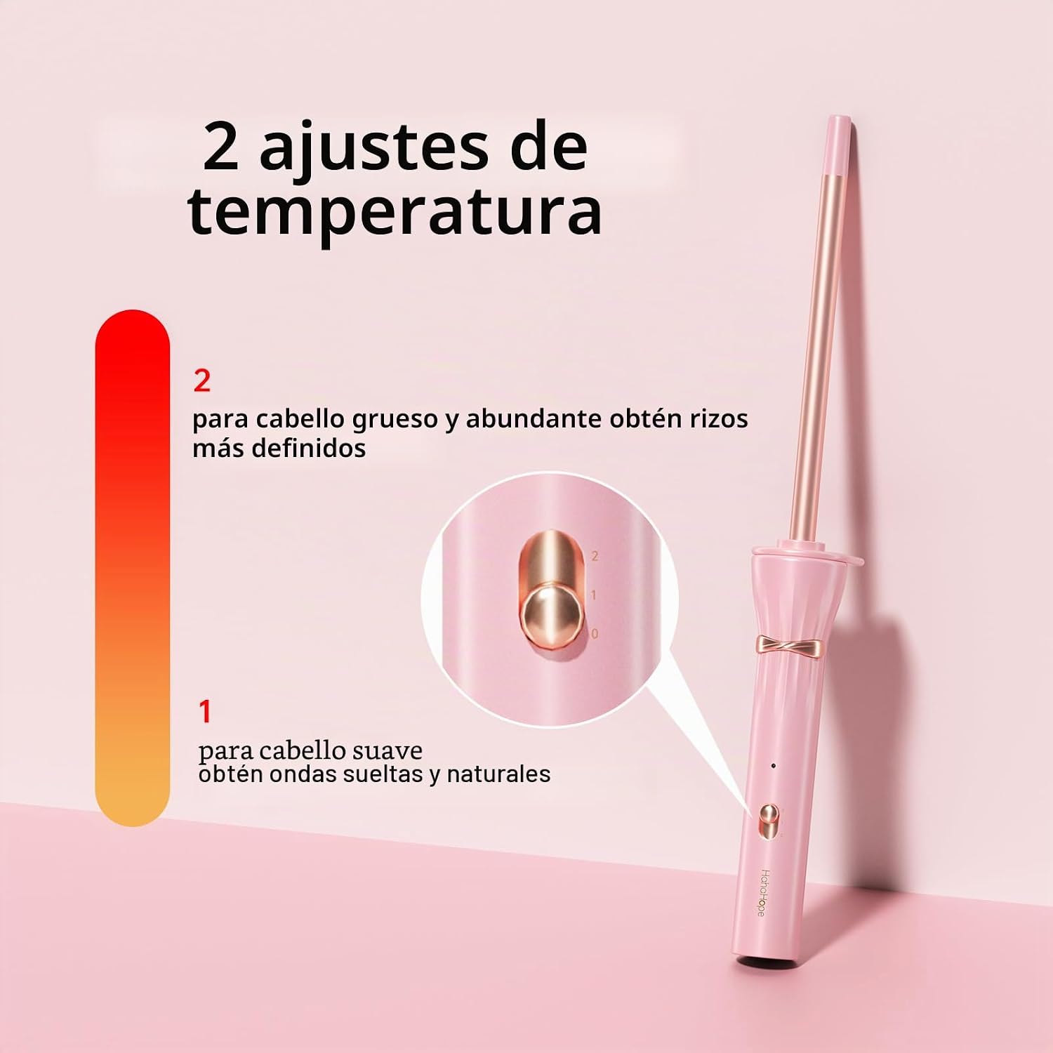 HIRAY RIZADOR DE PELO DELGADO DE 3/8 PULGADAS Y VARITA RIZADOR DE 9 MM DE BARRIL MINI PARA CABELLO CORTO Y LARGO, RIZADOR - 5