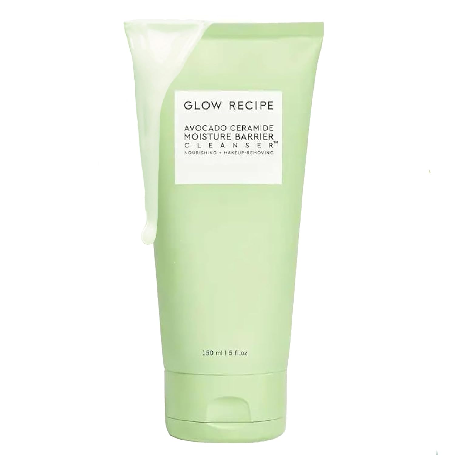 BRILLO GLOW RECIPE LIMPIADOR FACIAL CON BARRERA DE HUMEDAD Y CERAMIDA DE AGUACATE, LIMPIADOR FACIAL HIDRATANTE PARA PIEL - 1