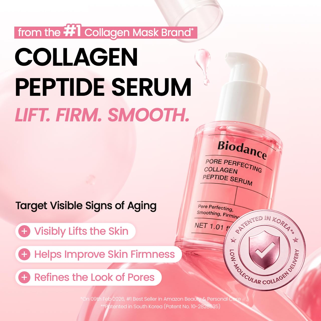 BIODANCE SUERO PÉPTIDO DE COLÁGENO PERFECCIONADOR DE POROS, REAFIRMANTE Y RESPLANDOR DE LA PIEL, REGORDETE, CUIDADO - 2
