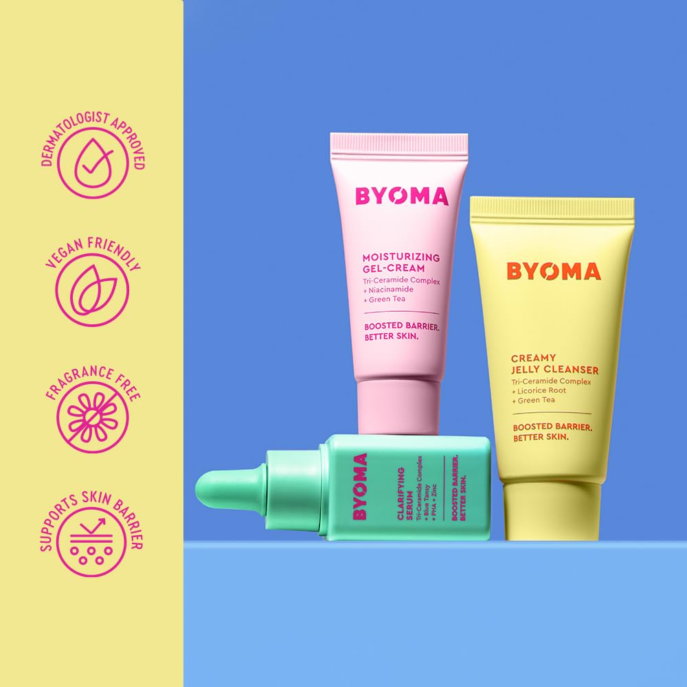 BYOMA SO CLEAR KIT DE MAQUILLAJE SET - LIMPIADOR DE GELATINA, SUERO CLARIFICANTE, CREMA EN GEL - 6