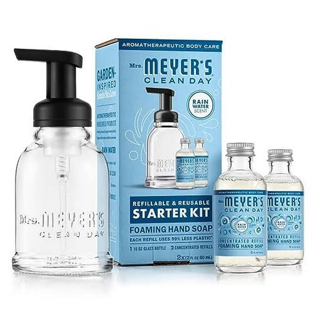 MRS. MEYER S CLEAN DAY KIT DE MAQUILLAJE DE INICIO CON DISPENSADOR DE JABĂN DE MANOS ESPUMOSO Y CONCENTRADO, 1 DISPENSADOR - 1
