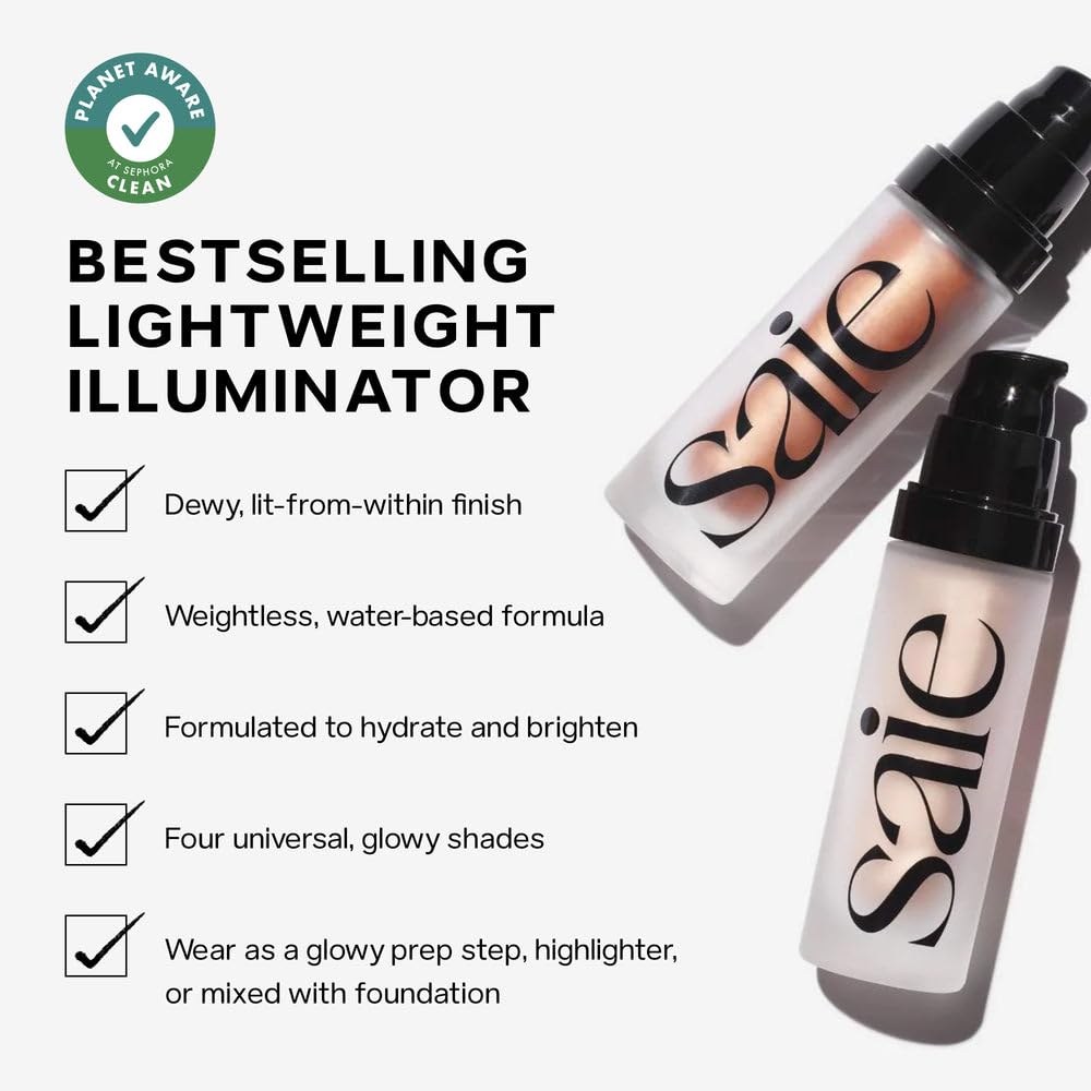 SAIE RUBOR MAQUILLAJE Y BRILLO GLOW - KIT DE MAQUILLAJE SET DE REGALO NAVIDEÑO RUBOR DE ROCÍO PARA MEJILLAS Y RESALTADOR - 5