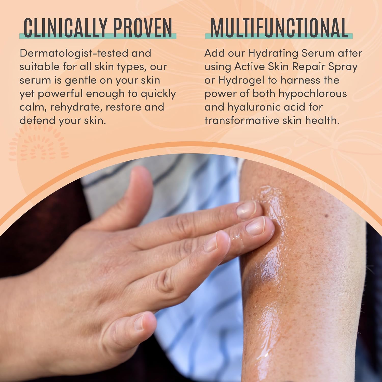 ACTIVE SKIN REPAIR - SUERO HIDRATANTE FACIAL Y CORPORAL, ÁCIDO HIALURÓNICO CERTIFICADO POR EWG PARA TODO TIPO DE PIEL, SUERO - 3