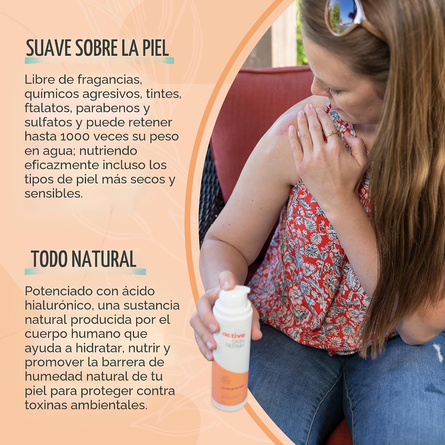 ACTIVE SKIN REPAIR - SUERO HIDRATANTE FACIAL Y CORPORAL, ÁCIDO HIALURÓNICO CERTIFICADO POR EWG PARA TODO TIPO DE PIEL, SUERO - 5