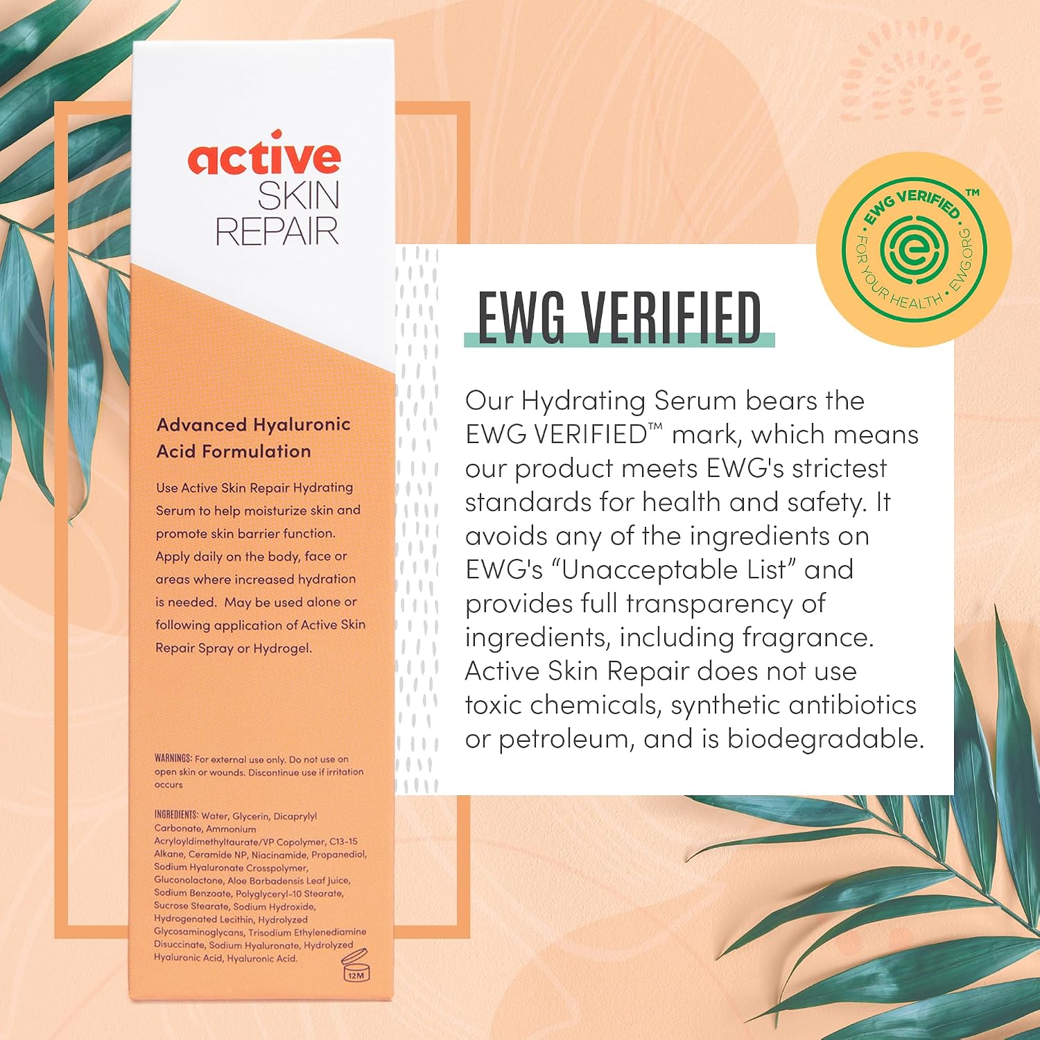 ACTIVE SKIN REPAIR - SUERO HIDRATANTE FACIAL Y CORPORAL, ÁCIDO HIALURÓNICO CERTIFICADO POR EWG PARA TODO TIPO DE PIEL, SUERO - 6