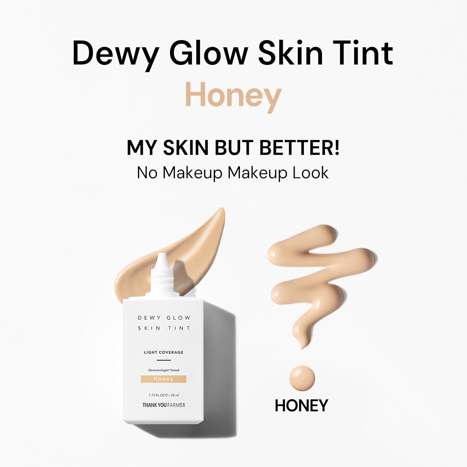 THANK YOU FARMER DEWY BRILLO GLOW SKIN TINT, HIDRATANTE TINTADO DE LARGA DURACIÓN, COBERTURA LIGERA, VITAMINA B3, - 2