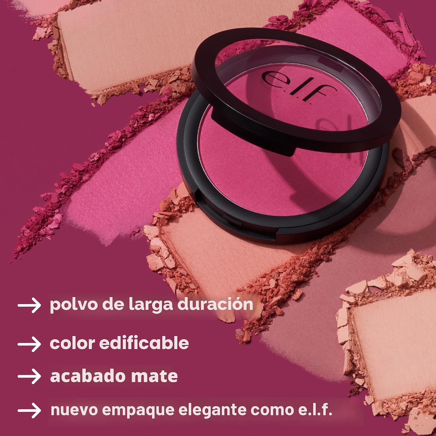 E.L.F. RUBOR MATE CON INFUSIÓN DE PRIMER, DE LARGA DURACIÓN, LIGERO Y MODULABLE, PROPORCIONA UN ACABADO MATE, VEGANO Y LIBRE - 4