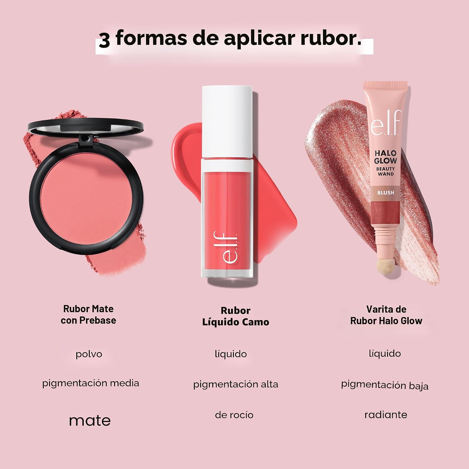 E.L.F. RUBOR MATE CON INFUSIÓN DE PRIMER, DE LARGA DURACIÓN, LIGERO Y MODULABLE, PROPORCIONA UN ACABADO MATE, VEGANO Y LIBRE - 6