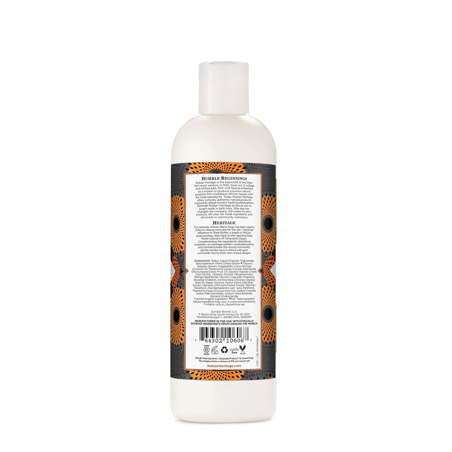 NUBIAN HERITAGE LOCIÓN CORPORAL JABÓN NEGRO AFRICANO 13 OZ - 2