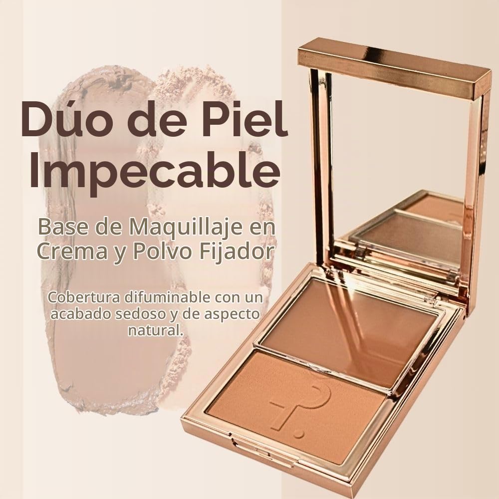 PATRICK TA MAJOR SKIN - BASE EN CREMA Y POLVO DE ACABADO DUO MEDIUM 2, 0.32 ONZAS PAQUETE DE 1 - 2