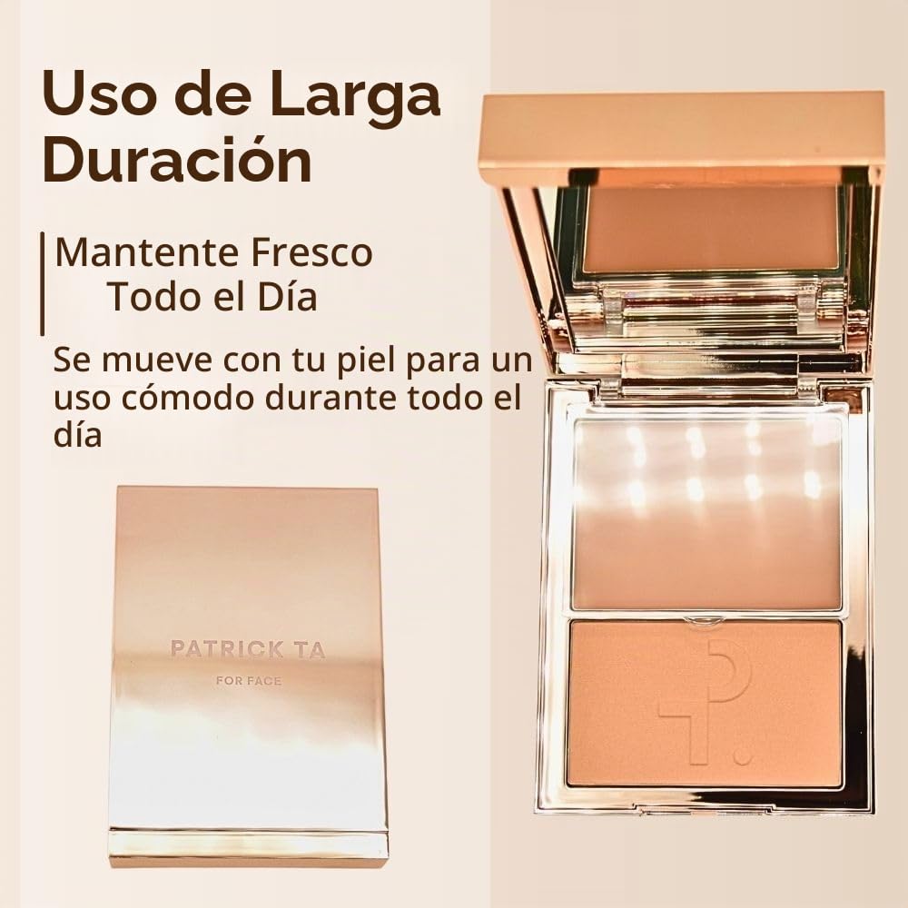 PATRICK TA MAJOR SKIN - BASE EN CREMA Y POLVO DE ACABADO DUO MEDIUM 2, 0.32 ONZAS PAQUETE DE 1 - 6