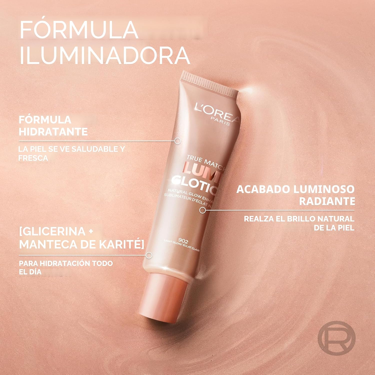 L OREAL PARIS MAQUILLAJE TRUE MATCH LUMI GLOTION, POTENCIADOR DE BRILLO NATURAL, ILUMINADOR RESALTADOR, GOTAS BRONCEADORAS - 6