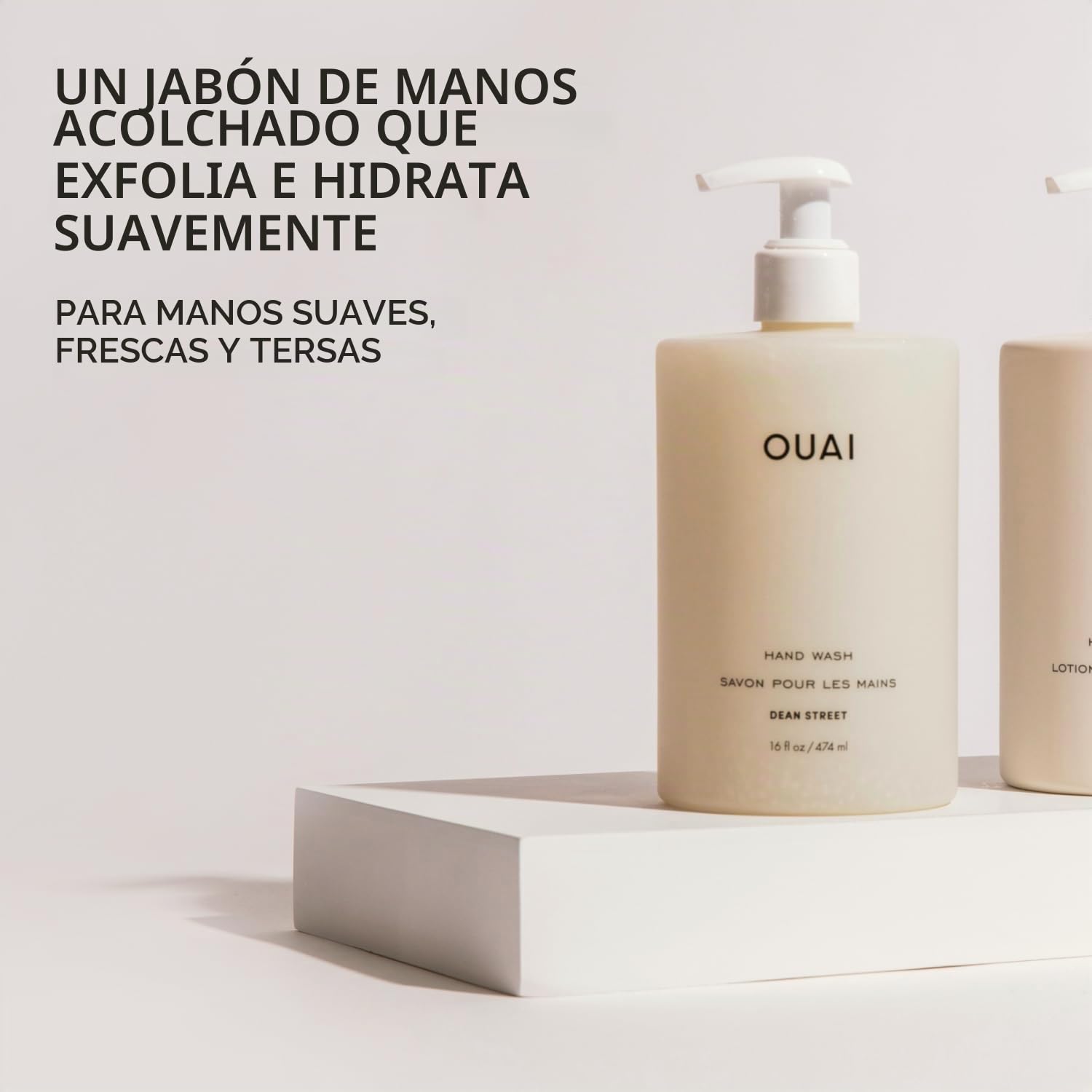 OUAI JABÓN DE MANOS, DEAN STREET - JABÓN LÍQUIDO DE MANOS CON JOJOBA, AGUACATE Y ACEITE DE ROSA MOSQUETA PARA PIEL REPARADA - 2