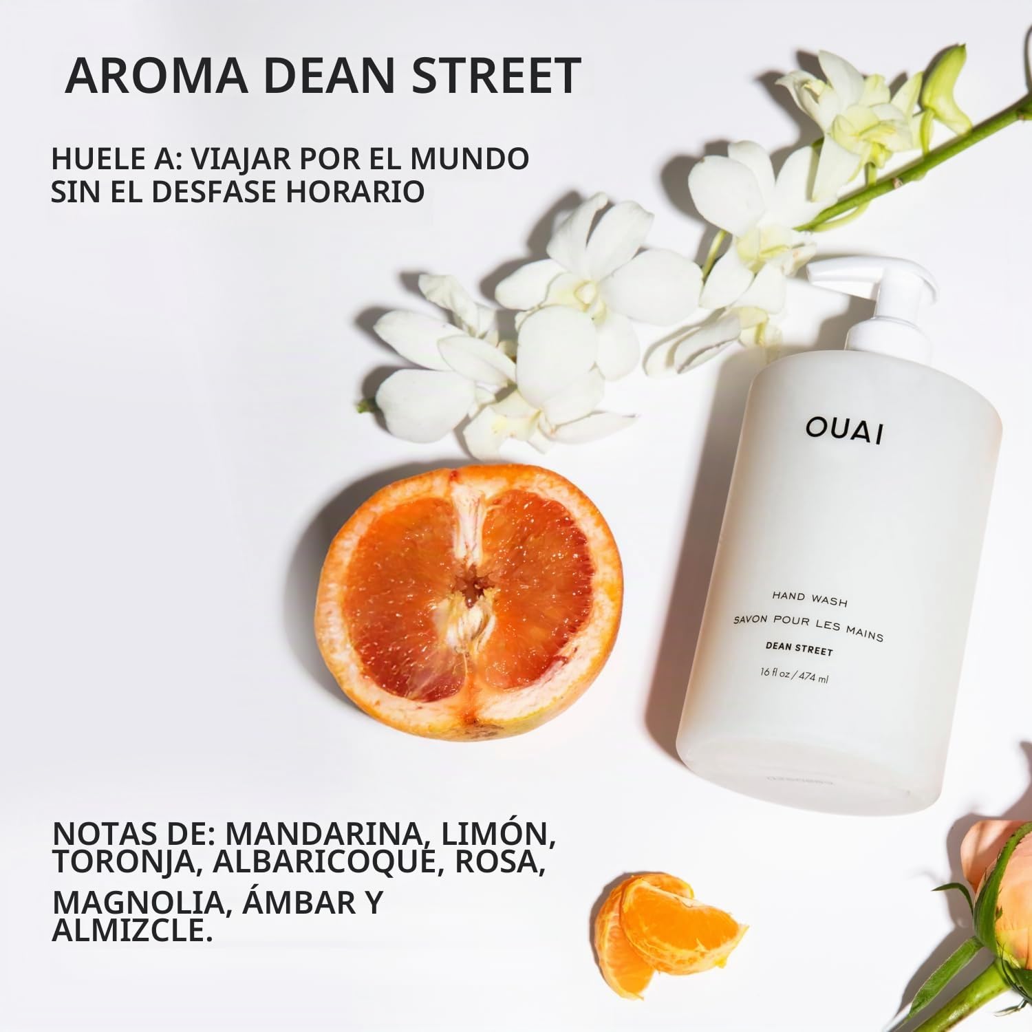 OUAI JABÓN DE MANOS, DEAN STREET - JABÓN LÍQUIDO DE MANOS CON JOJOBA, AGUACATE Y ACEITE DE ROSA MOSQUETA PARA PIEL REPARADA - 5