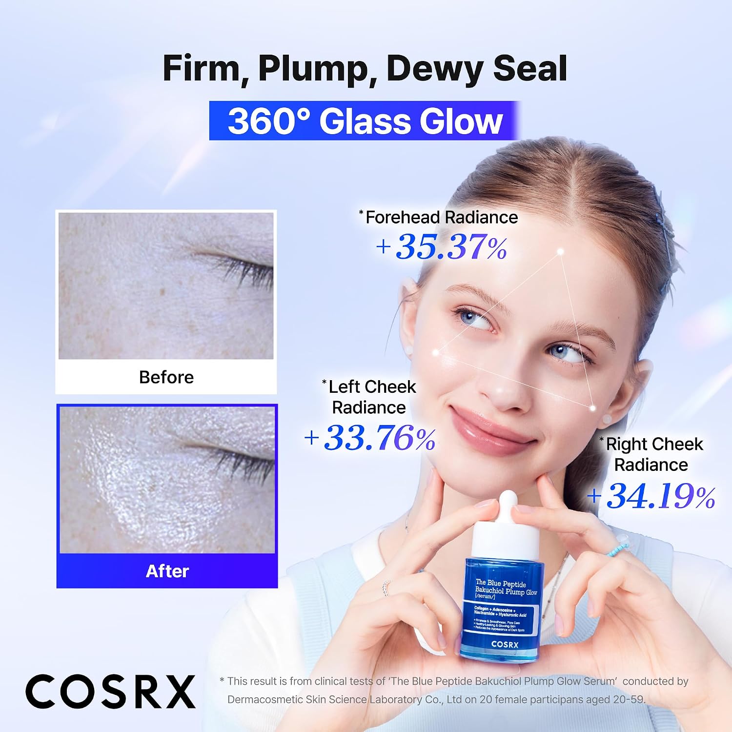 COSRX THE BLUE COPPER PEPTIDE BAKUCHIOL SÉRUM FACIAL CONCENTRADO, SUERO RELLENADOR DE PÉPTIDOS COREANOS PARA CARA, PÉPTIDOS - 4
