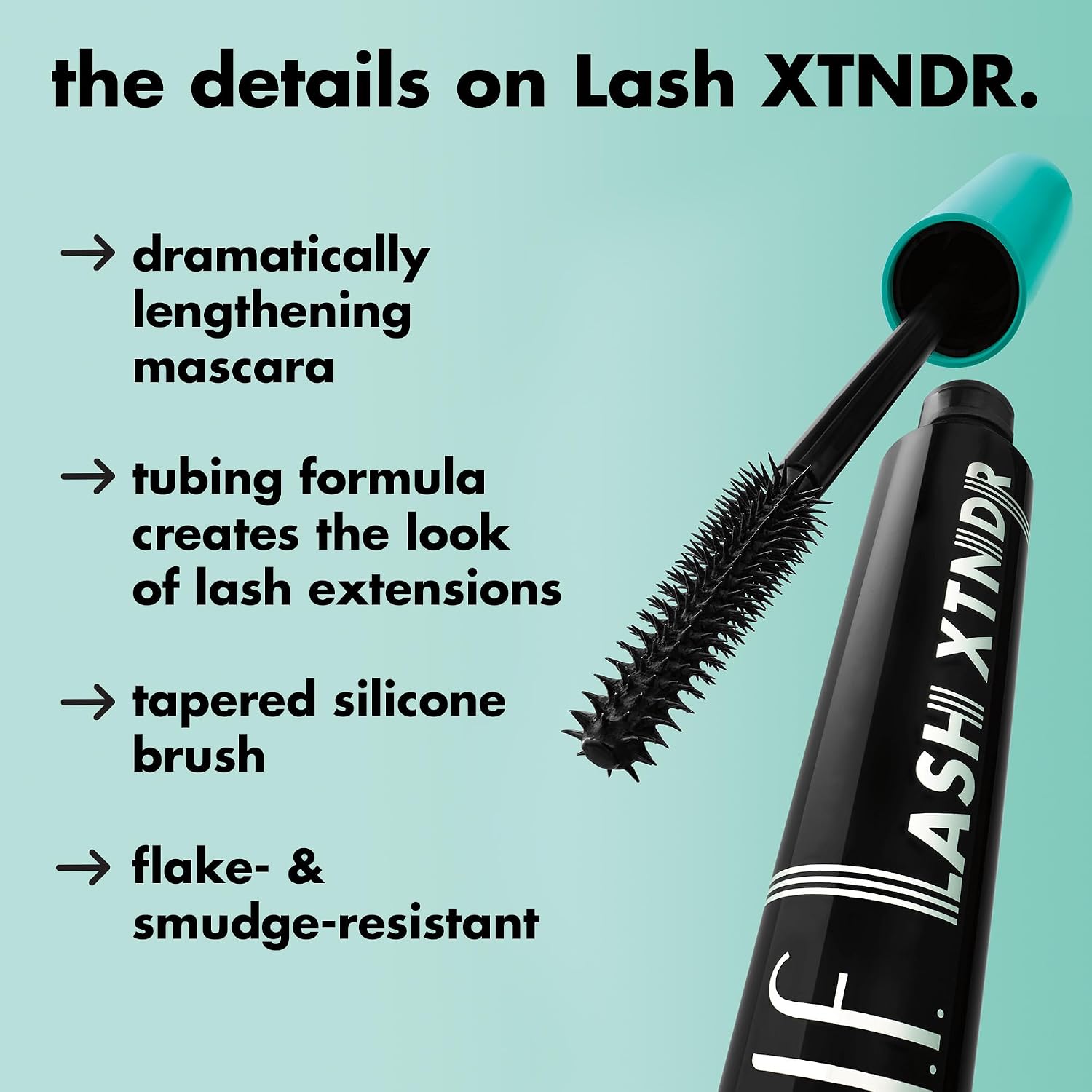 E.L.F. LASH XTNDR - MÁSCARA DE PESTAÑAS FABRICADA CON TECNOLOGÍA DE TUBOS PARA EL ASPECTO DE EXTENSIONES DE PESTAÑAS, SIN - 3