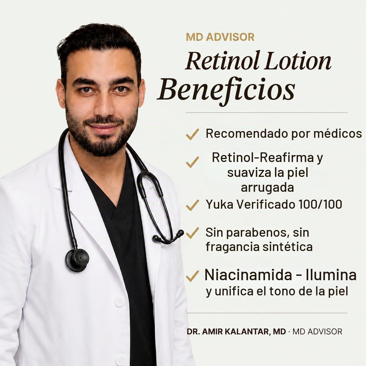LOCIÓN CORPORAL RETINOL CON TALLOW CREMA ANTIENVEJECIMIENTO REAFIRMANTE TENSANTE PARA PIEL CREPEY, PIEL MADURA, ÁCIDO - 3