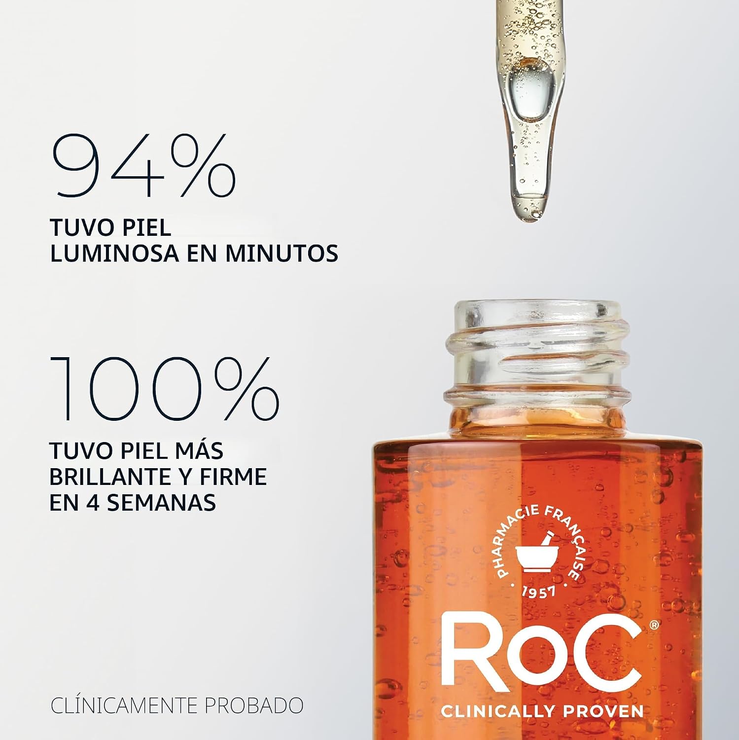 ROC MULTI CORREXION REVIVE BRILLO GLOW - SUERO FACIAL CON 10% DE VITAMINA C ACTIVA, TRATAMIENTO DIARIO PARA EL CUIDADO - 4