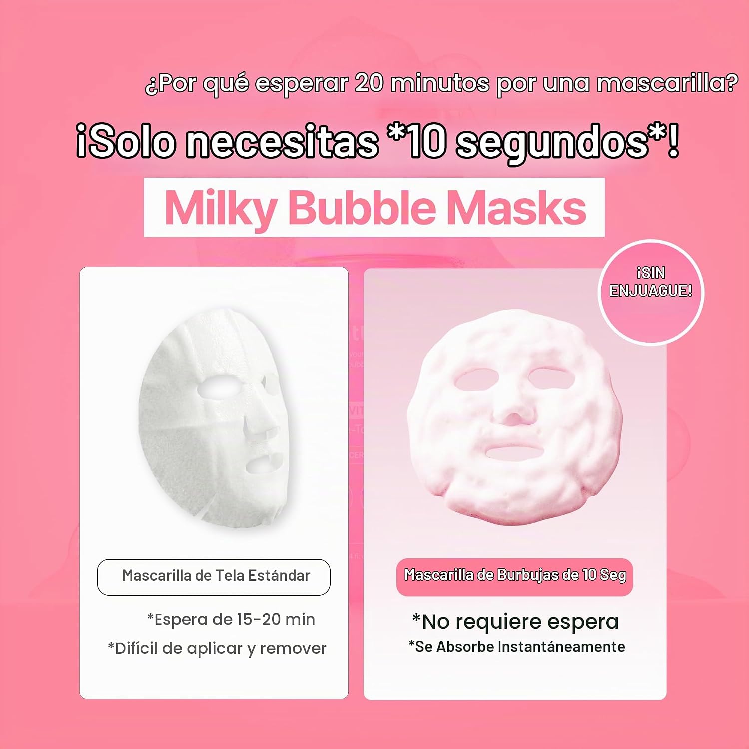 PINK VITAMIN PDRN BUBBLE SÉRUM FACIAL CONCENTRADO, BARRERA CUTÁNEA E HIDRATACIÓN, CICA, 3.04 FL OZ - 5