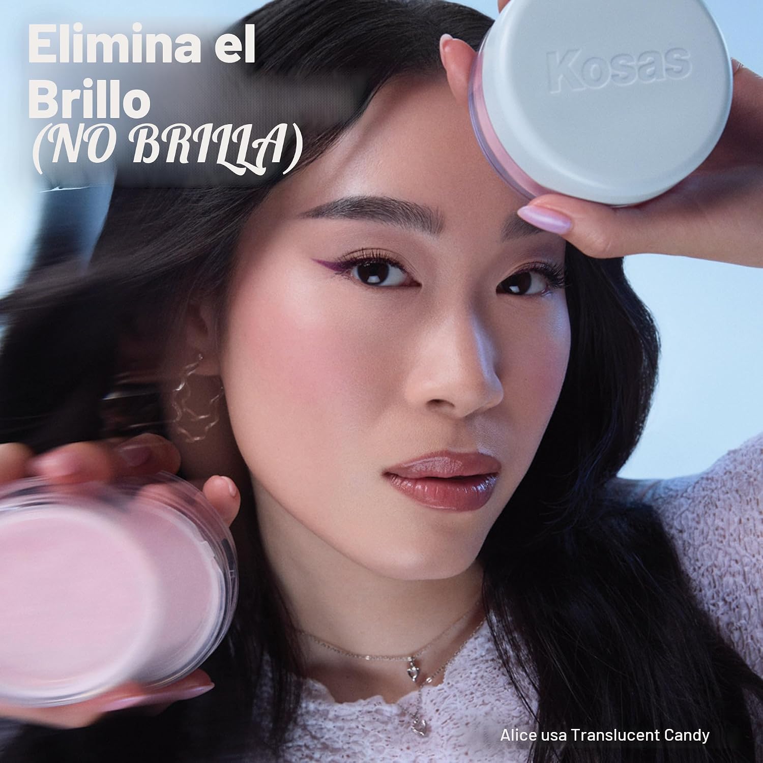 KOSAS CLOUD KIT DE MAQUILLAJE SET POLVO SUELTO FIJADOR TRANSLÚCIDO POLVO FACIAL DIFUMINADOR SIN TALCO EN TRANSLUCENT CANDY - 7