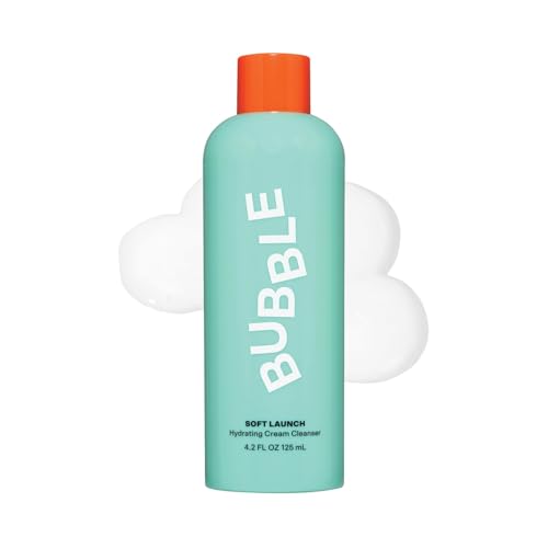 BUBBLE CUIDADO DE LA PIEL SOFT LAUNCH CREMA LIMPIADOR FACIAL - LIMPIADOR FACIAL HIDRATANTE PARA PIEL SECA - LAVADO FACIAL - 4