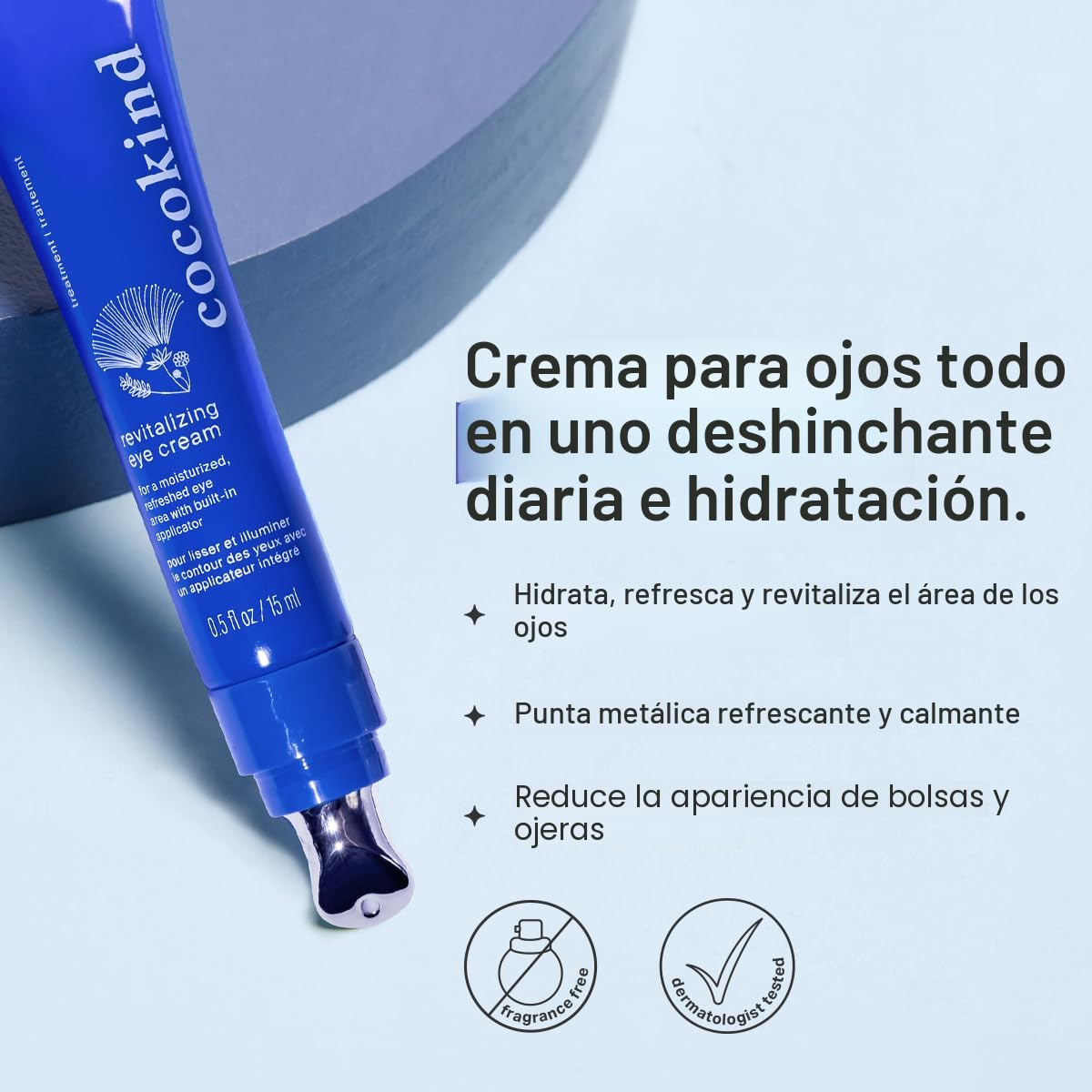 COCOKIND CREMA REVITALIZANTE PARA OJOS, DESINFLA Y REDUCE LAS LÍNEAS FINAS Y LAS ARRUGAS, CREMA PARA UN ÁREA DE OJOS MÁS - 2