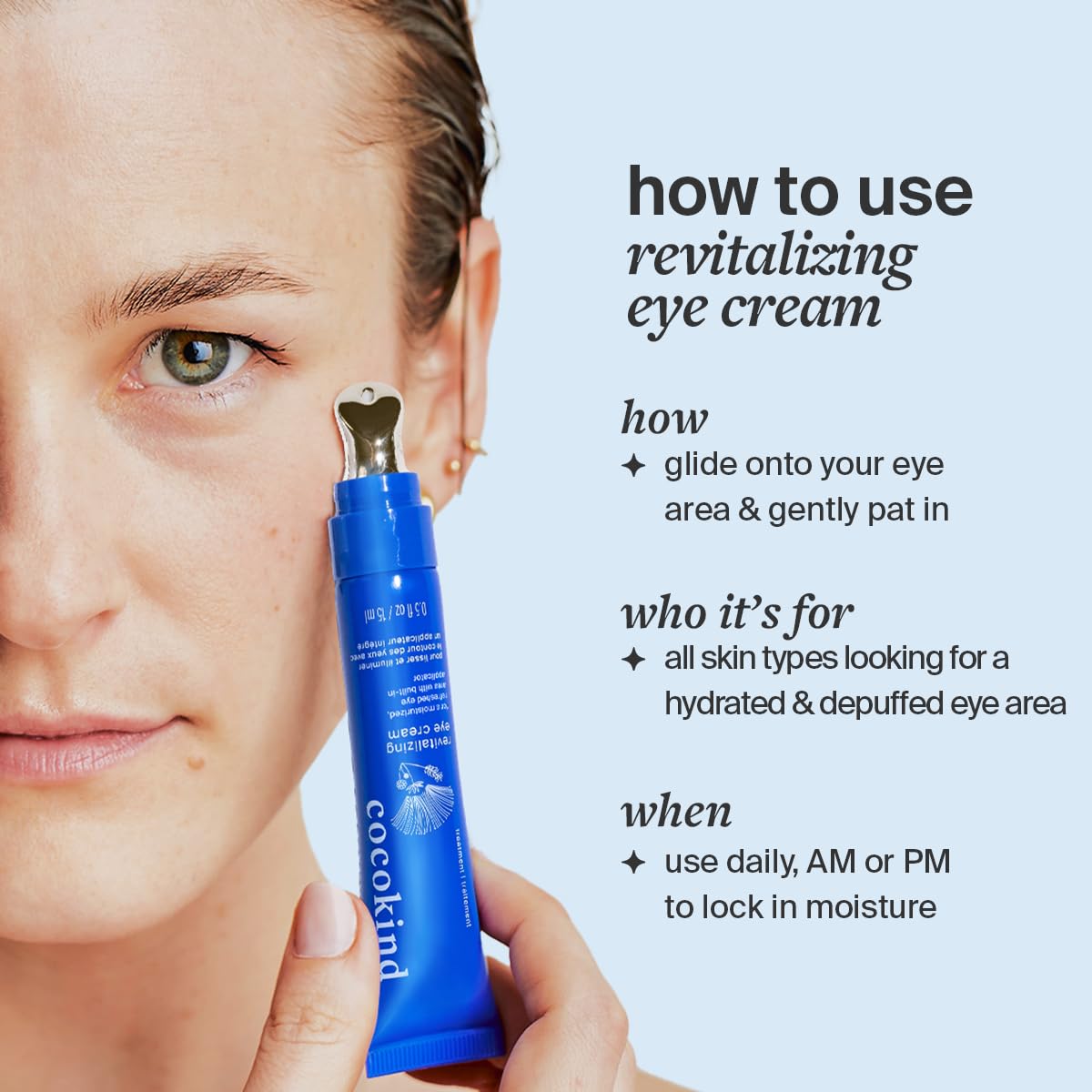 COCOKIND CREMA REVITALIZANTE PARA OJOS, DESINFLA Y REDUCE LAS LÍNEAS FINAS Y LAS ARRUGAS, CREMA PARA UN ÁREA DE OJOS MÁS - 3