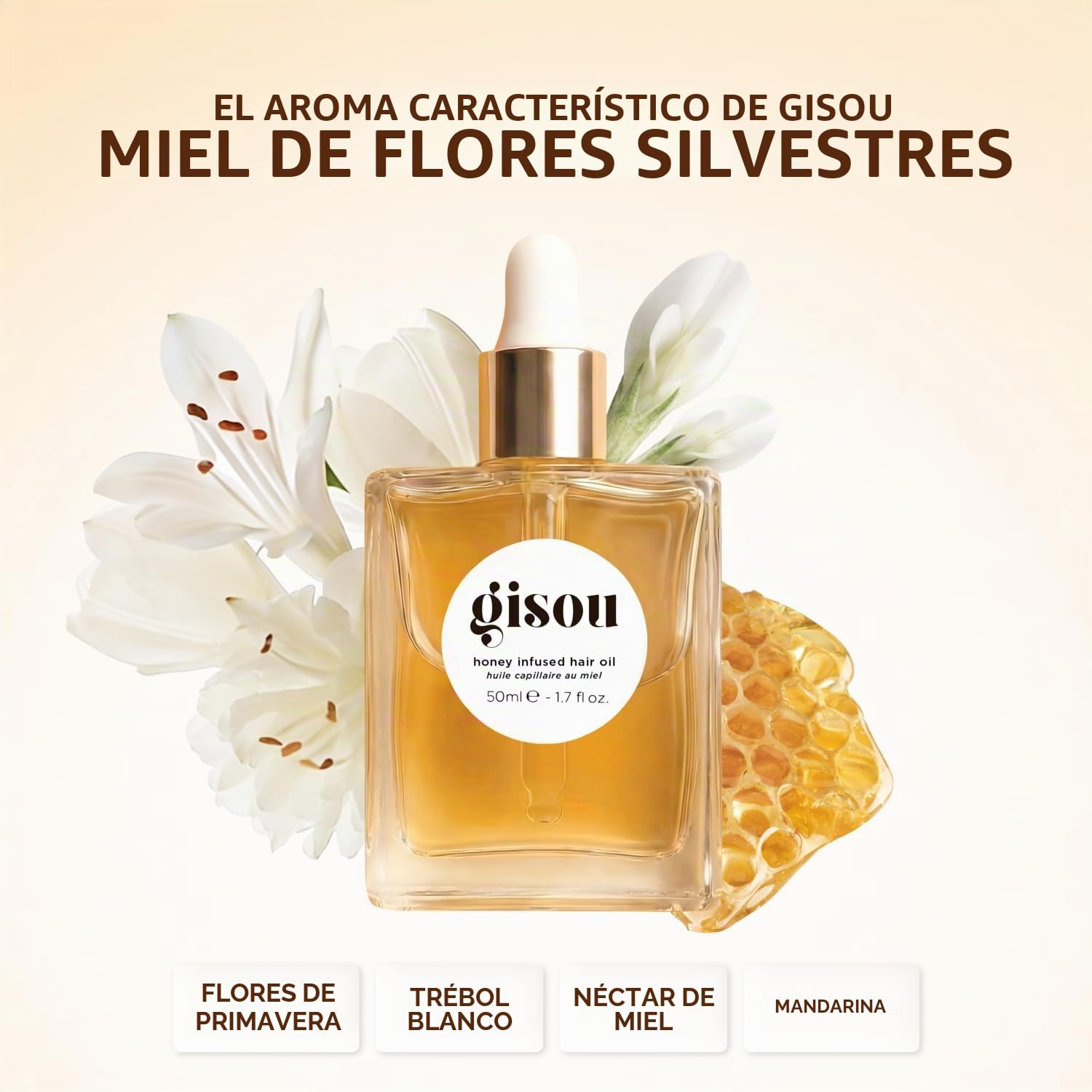 ACEITE PARA EL CABELLO CON INFUSIÓN DE MIEL GISOU 1.7 FL OZ - 6