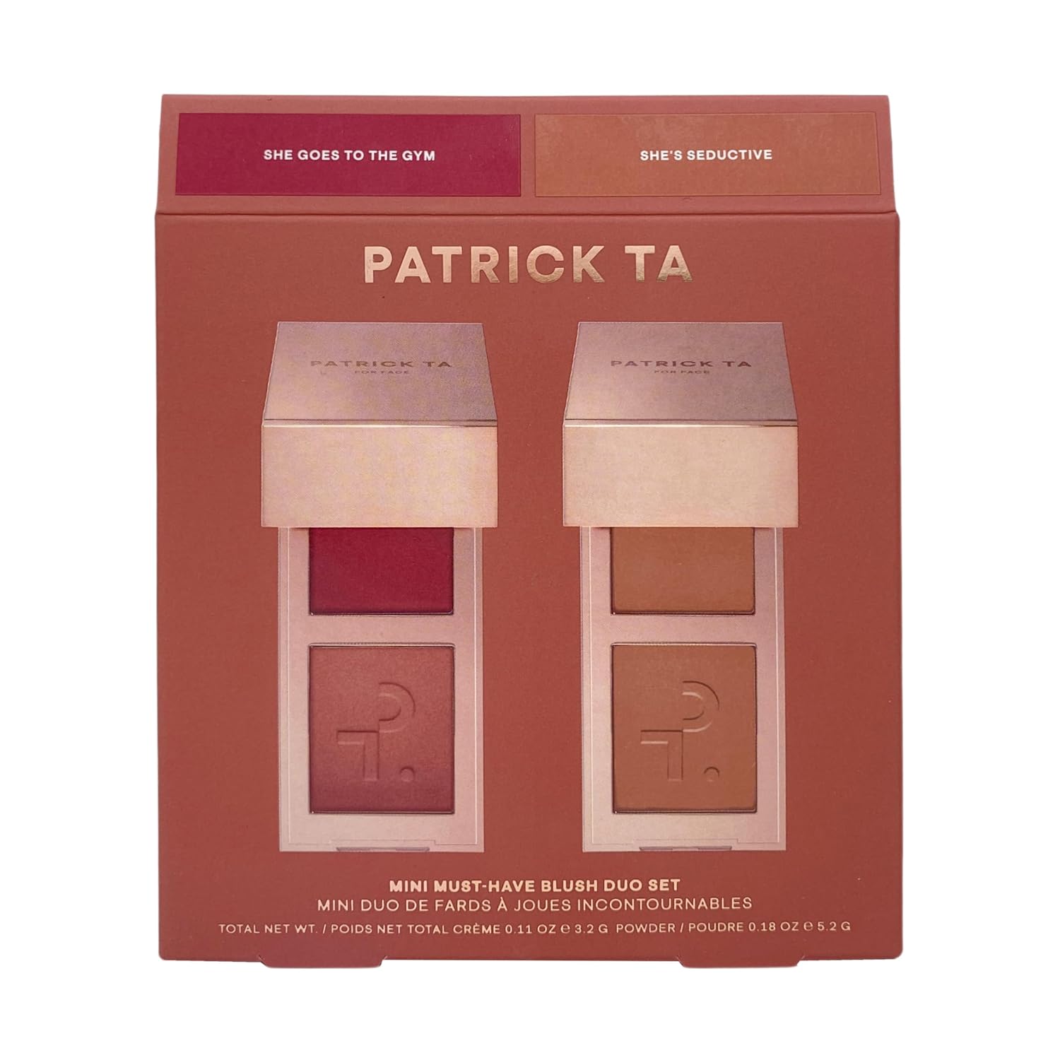PATRICK TA MINI KIT DE MAQUILLAJE SET DE DÚO DE RUBOR IMPRESCINDIBLE: ELLA VA AL GIMNASIO/ELLA ES SEDUCTORA - 3