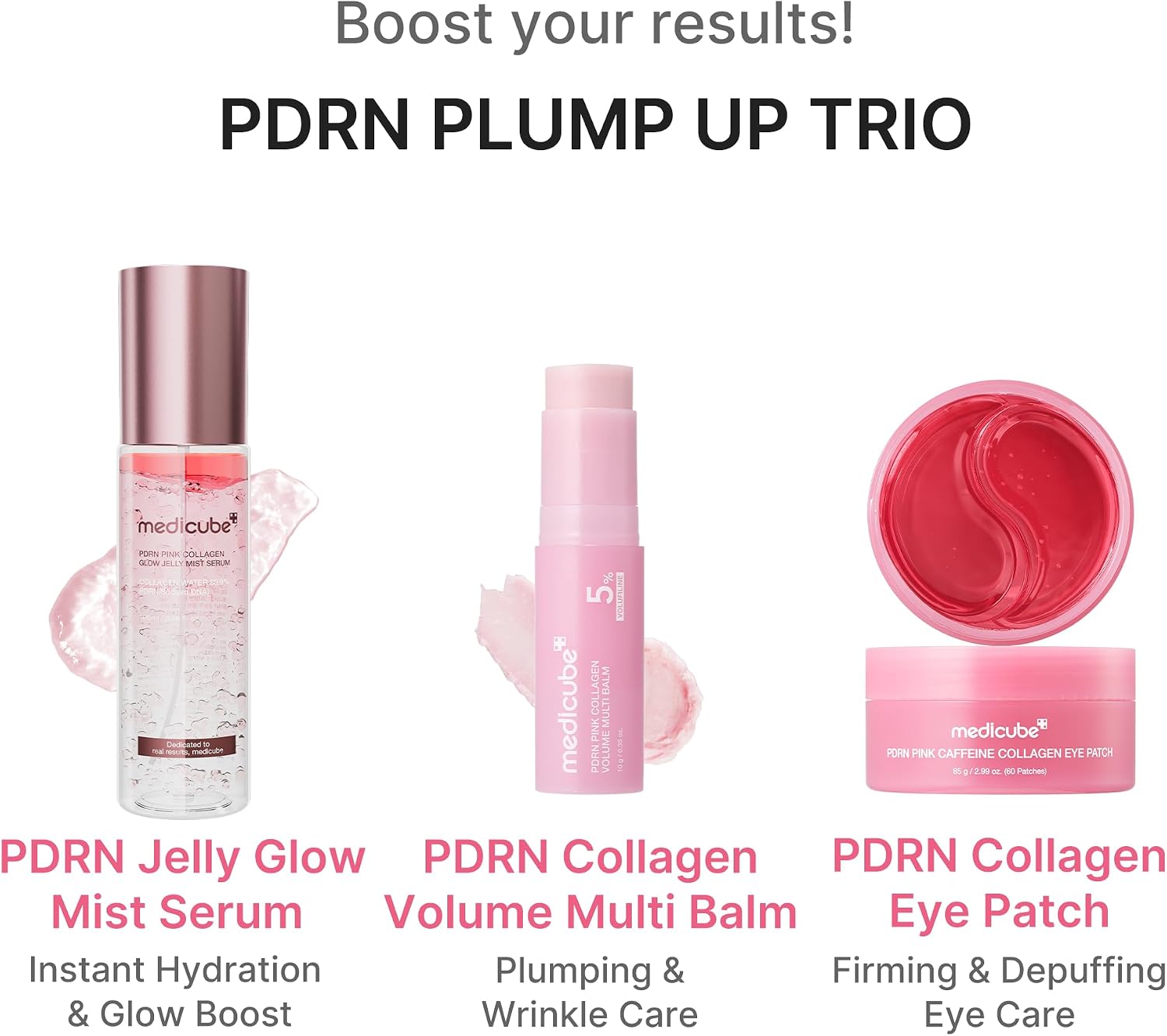 MEDICUBE PDRN - BÁLSAMO MÚLTIPLE DE COLÁGENO ROSA PARA VOLUMEN BÁLSAMO FACIAL Y CORPORAL VOLUFILINE, PDRN, NAD, COLÁGENO - 7